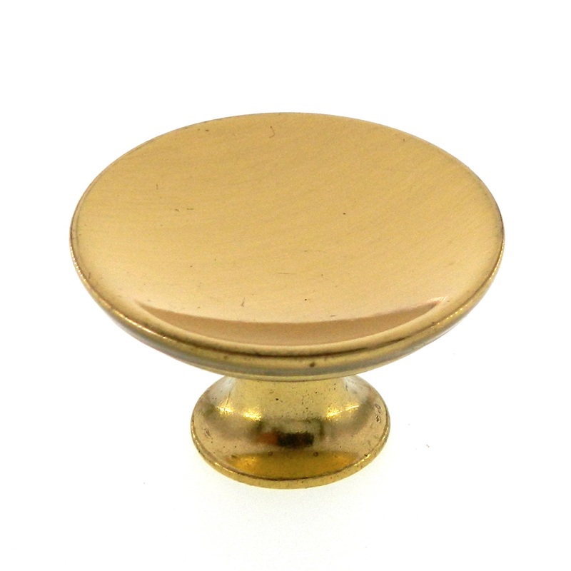 Vintage Amerock 1960’s Bright Brass 1 1/2 Round Cabinet Knob A520-3