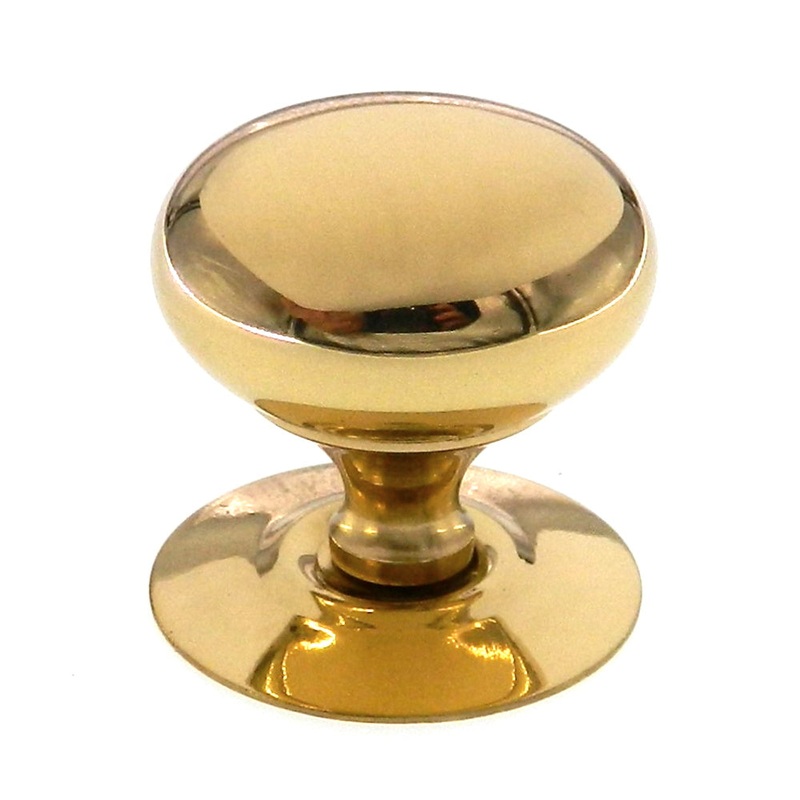 Vintage Amerock Allison Solid Brass 1 1/2 Round Knob with Backplate 544