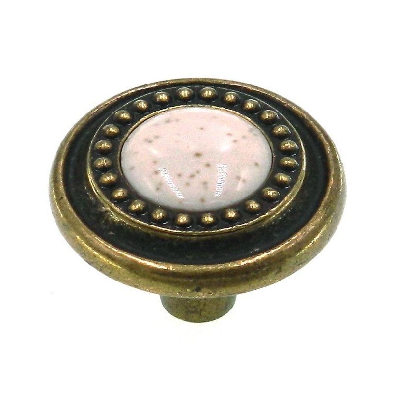 Vintage Amerock Classics Burnished Brass Oatmeal 1-1/4 Cabinet Knob BP862-BB