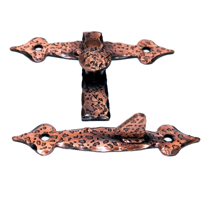 Vintage Amerock Colonial Antique Copper 3-1/4 Steel Cabinet Bar Latch Flush BP8572-AC