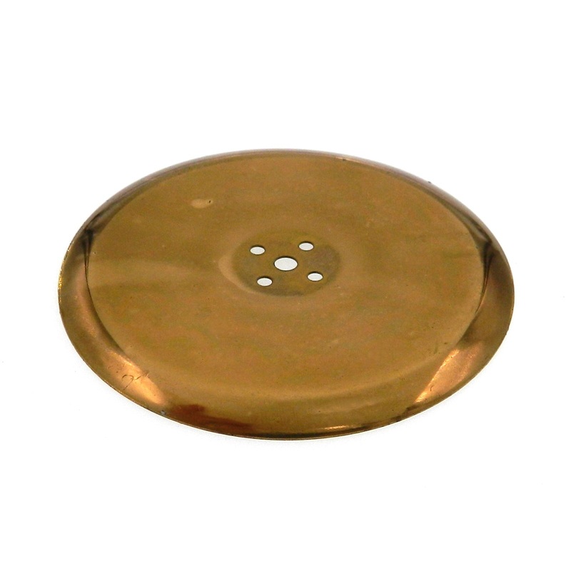 Vintage Amerock Concave Bright Brass 3 3/8 Cabinet Knob Backplate EO502-3