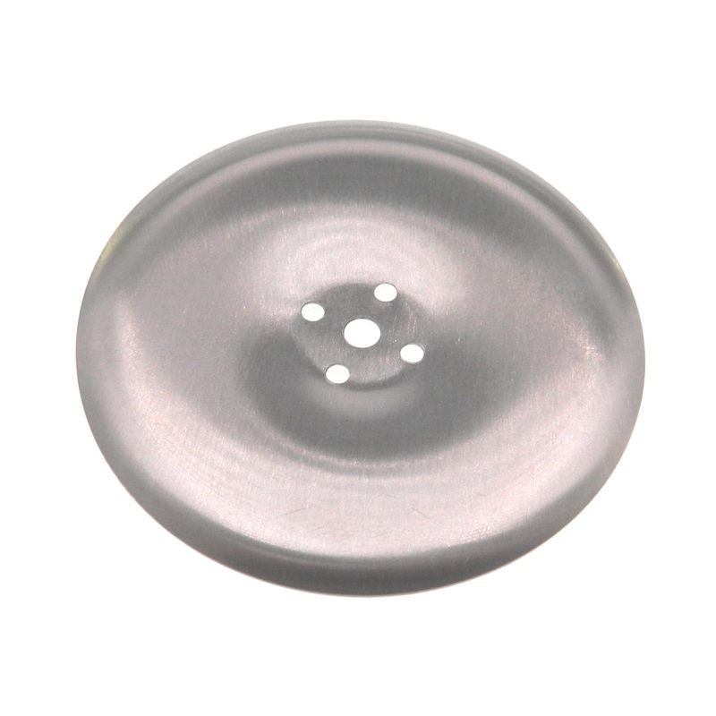 Vintage Amerock Concave Brushed Chrome 2 3/4 Cabinet Knob Backplate E501-26D