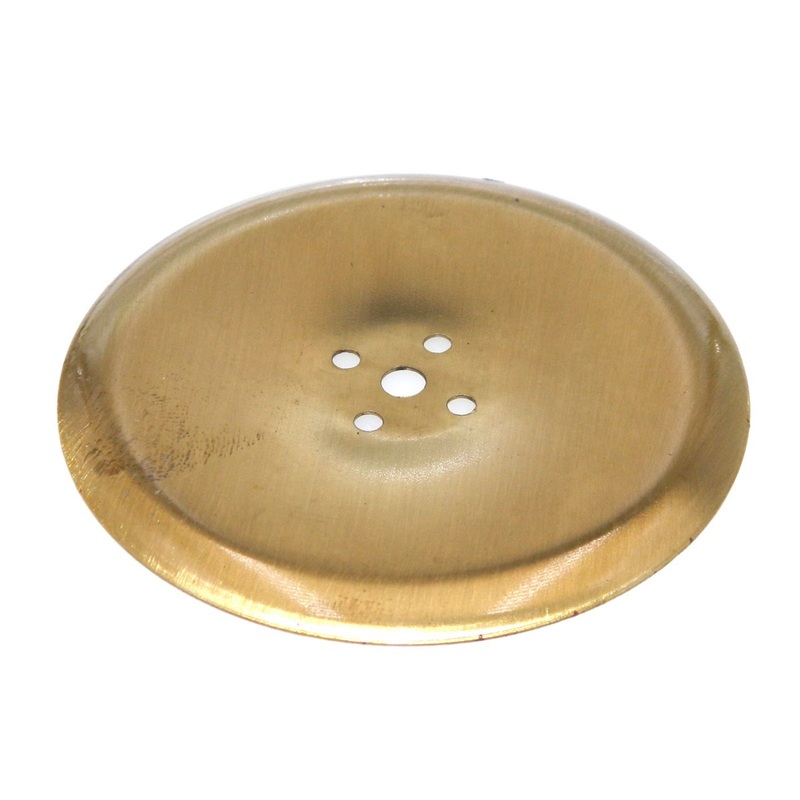 Vintage Amerock Concave Satin Brass 2 3/4 Cabinet Knob Backplate E501-4