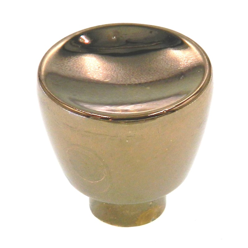 Vintage Amerock Contemporary Bright Brass 1 1/4 Round Cabinet Knob A528-3
