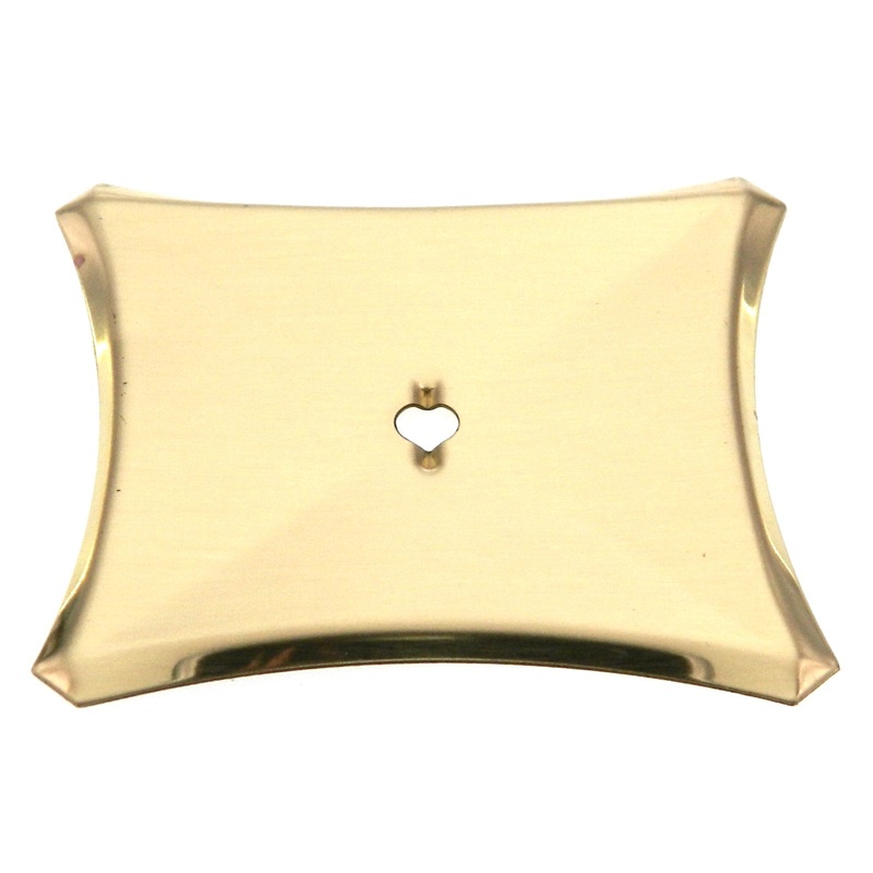 Vintage Amerock Contemporary Bright Brass 2 1/8 Cabinet Knob Backplate A511-3