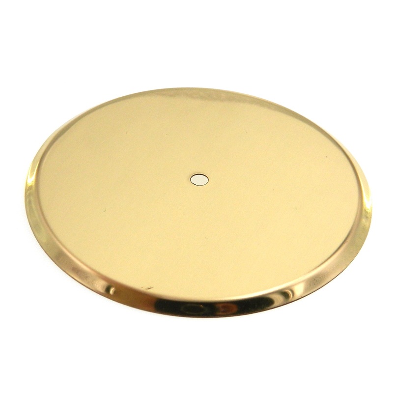 Vintage Amerock Contemporary Bright Brass 3 3/8 Cabinet Knob Backplate A505-3