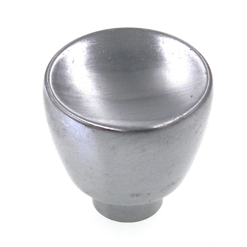 Vintage Amerock Contemporary Brushed Chrome 1 1/4 Round Cabinet Knob A528-26D