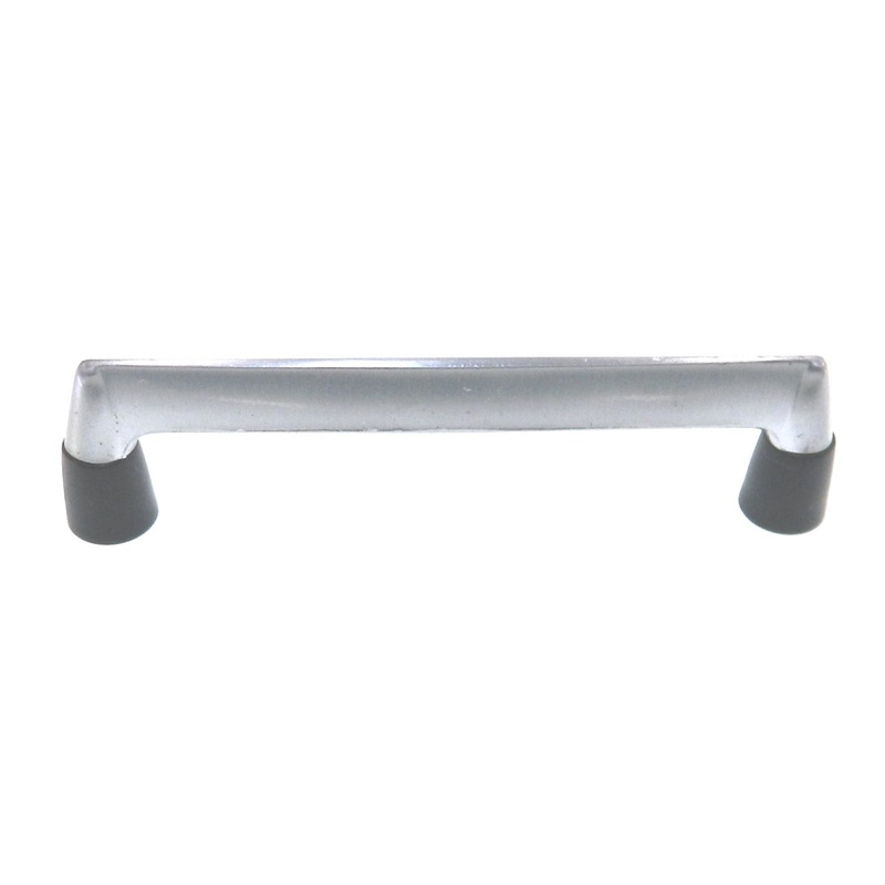 Vintage Amerock Contemporary Chrome, Black 3 1/2 Ctr. Cabinet Pull A424-C