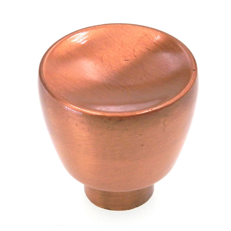 Vintage Amerock Contemporary Satin Copper 1 1/4 Round Cabinet Knob A528-41
