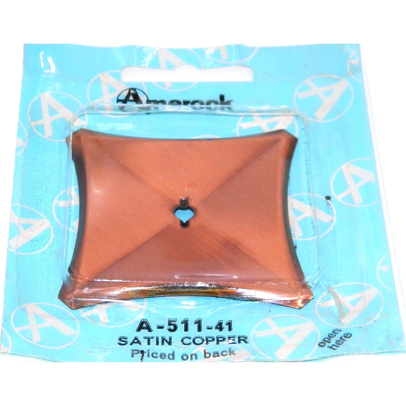 Vintage Amerock Contemporary Satin Copper 2 1/8 Cabinet Knob Backplate A511-41