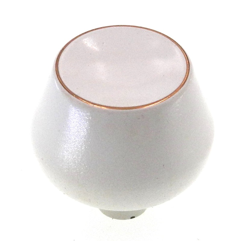 Vintage Amerock Heirloom Ceramoid White 1 5/16 Round Cabinet Knob A529-C1