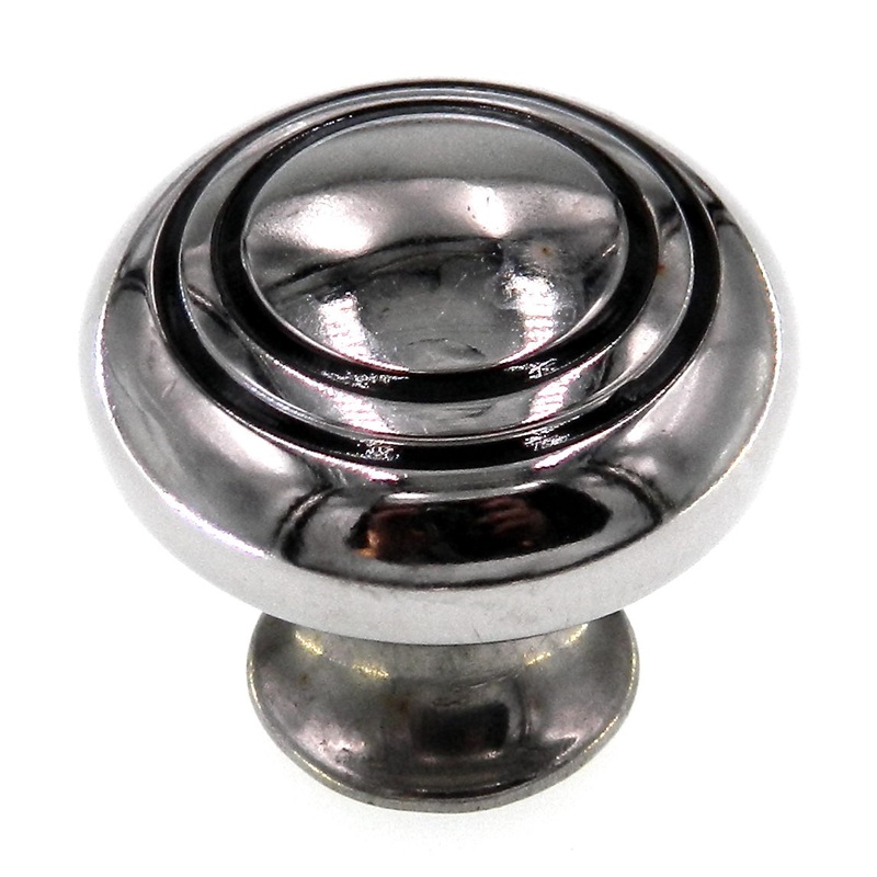 Vintage Amerock Streamlux Polished Chromium 1 1/4 Round Cabinet Knob EO531