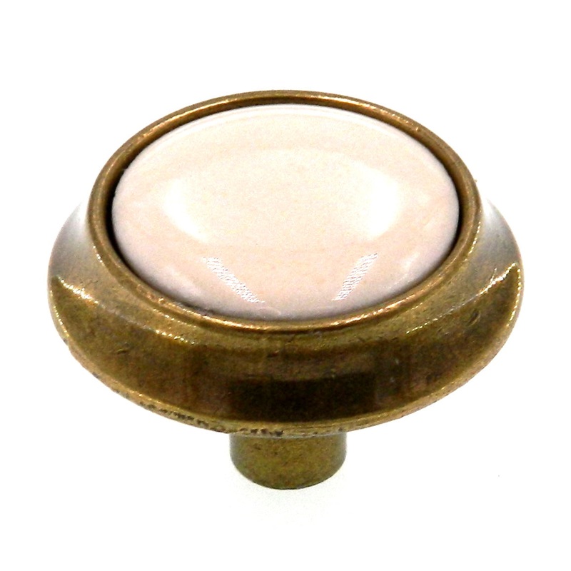 Vintage Amerock Tribute Burnished Brass 1 3/8 Round Cabinet Knob BP651-AM