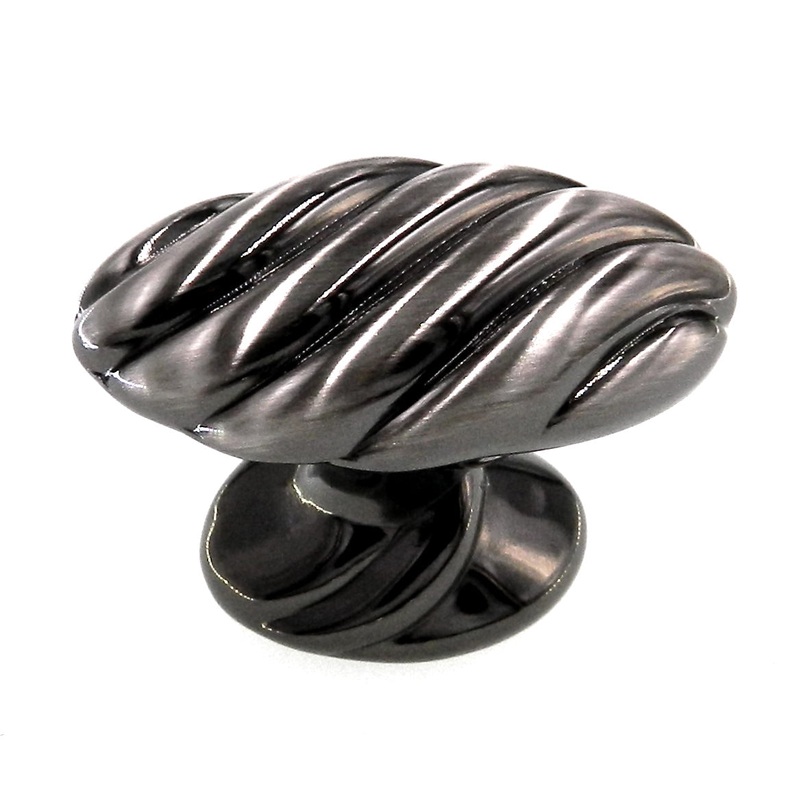 Amerock Expressions Pewter 1 1/2 Oval Cabinet Knob Pull BP1474-PWT