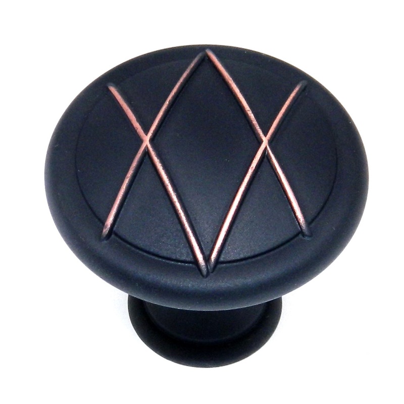 Amerock Lattice Dark Oiled Bronze 1 3/8 Round Cabinet Knob Pull BP24234-DOB
