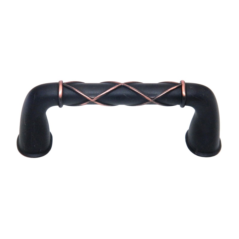 Amerock Lattice Dark Oiled Bronze 3 Ctr. Cabinet Arch Pull Handle BP55421-DOB