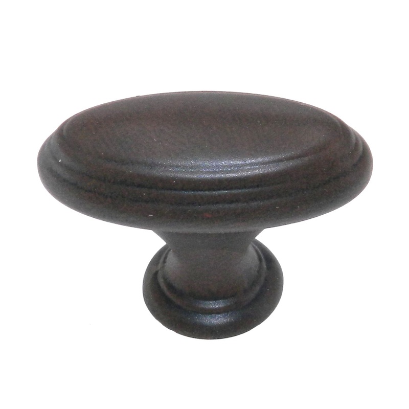 Amerock Mulholland Antique Rust 1 7/16 Oval Cabinet Knob Pull BP53032-ART
