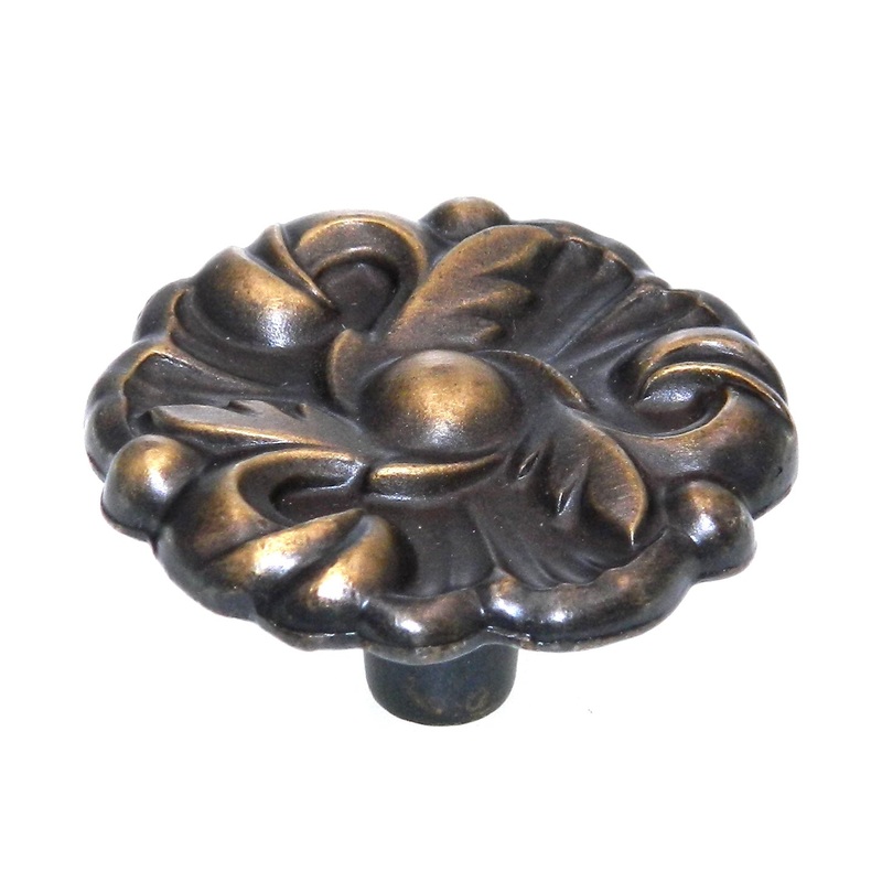 Amerock Provincial Antique English 1-1/2 Floral Cabinet Knob Pull BP593-AE