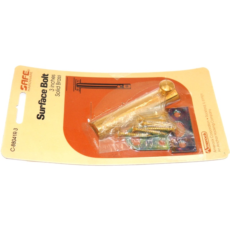 Amerock Solid Brass 3 Sliding Surface Bolt Door Lock C88041R-3