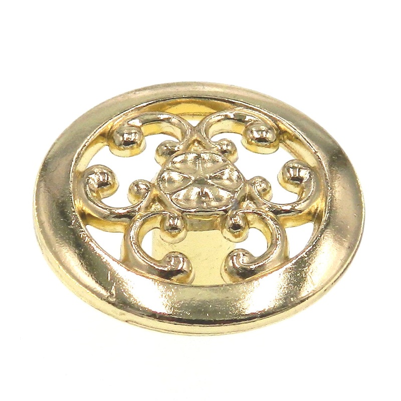 Amerock Traditional Classics Polished Brass 1 1/2 Round Cabinet Knob BP30403-3