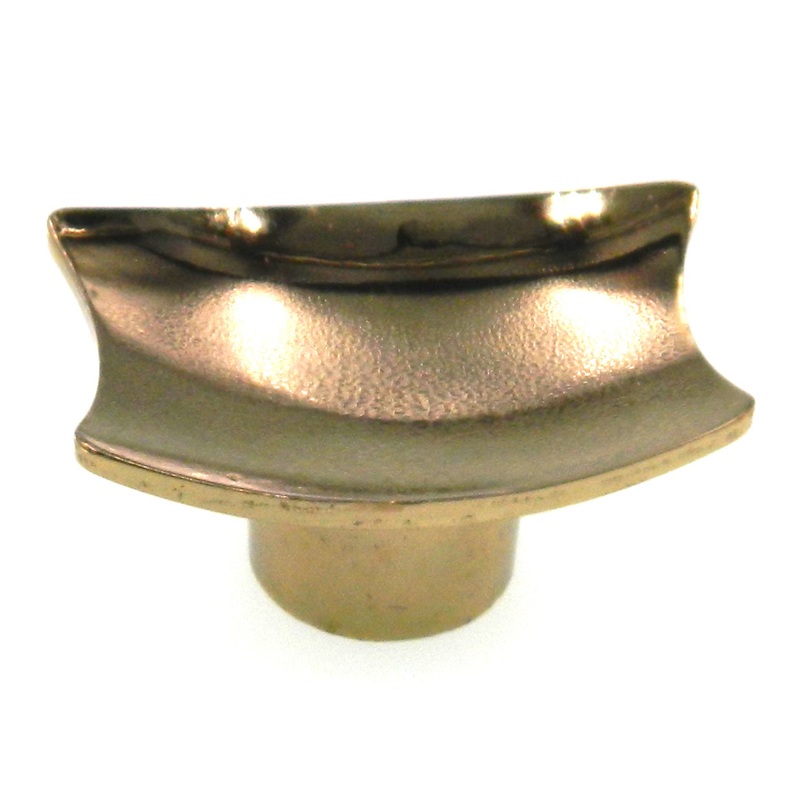 Vintage Amerock 1960’s Bright Brass 1 5/8 Rectangle Cabinet Knob BE576-3