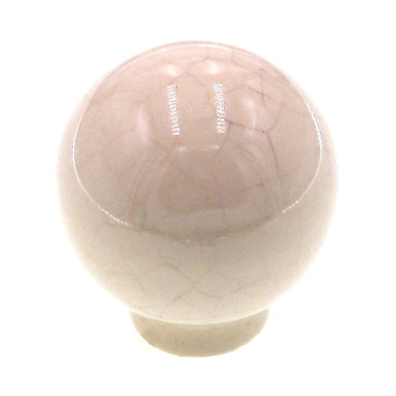 Vintage Amerock Ceramics Almond 1 1/4 Round Cabinet Knob BP727A-AM