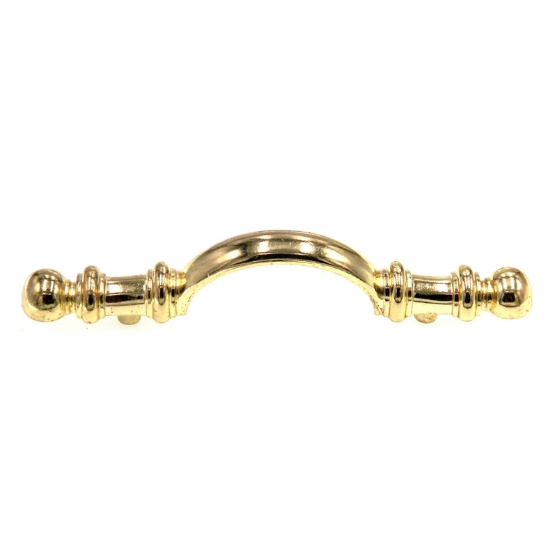 Vintage Amerock Charter Bright Brass 3 Ctr. Cabinet Arch Pull BP745-3