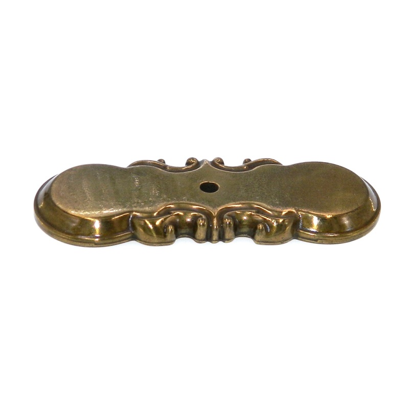 Vintage Amerock Chatsworth Burnished Brass 3 Cabinet Knob Backplate BP741-R1