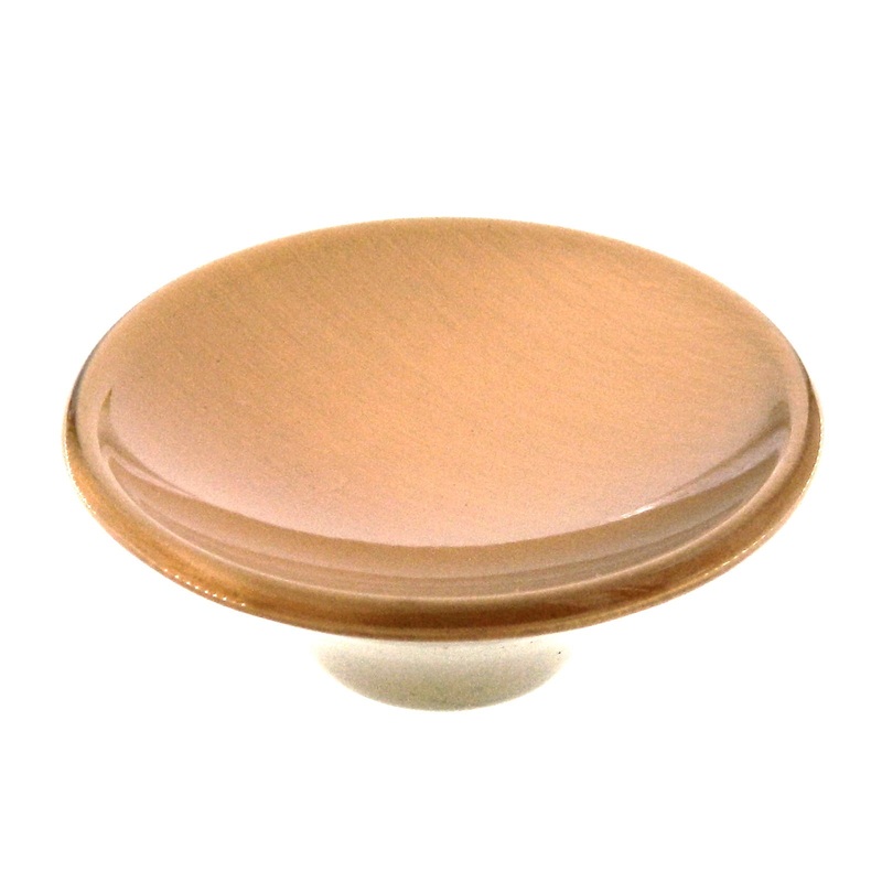 Vintage Amerock Concave Dull Bronze 2 Round Cabinet Knob A595-10