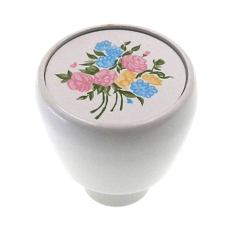 Vintage Amerock Fashionette Victorian Garden 1 1/4 Round Cabinet Knob A650-VG