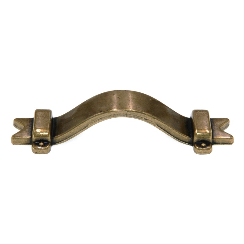 Vintage Amerock Furniture Trim Burnished Brass 3 Ctr Cabinet Handle BP748-BB