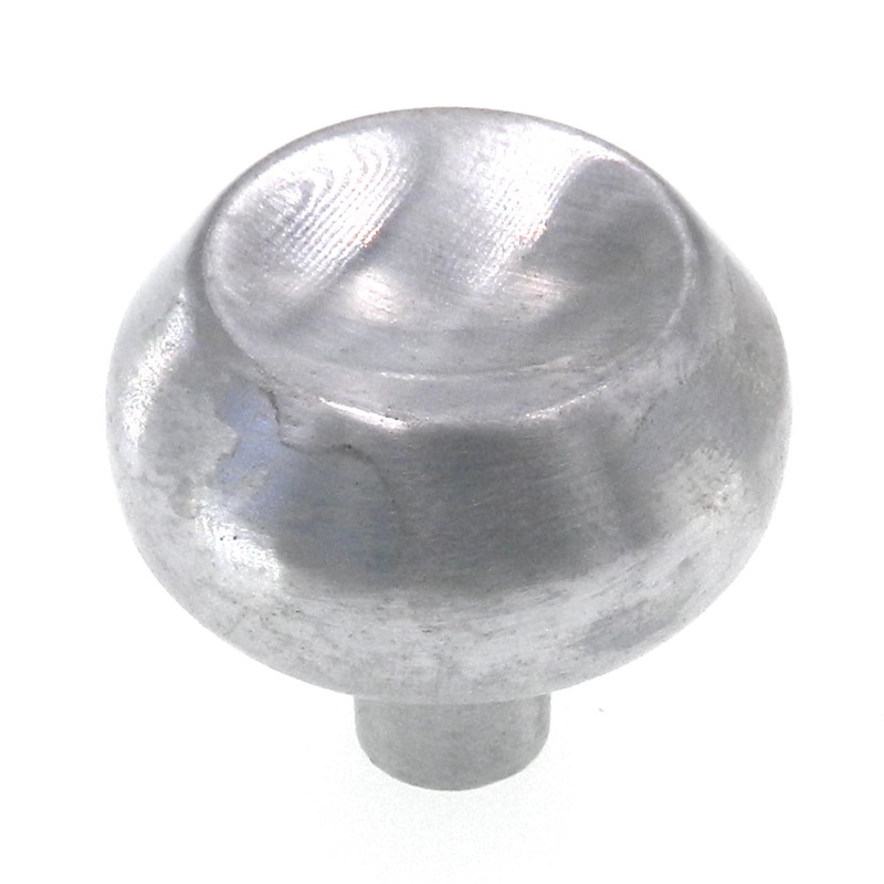 Vintage Amerock Heirloom Brushed Chrome 1 1/8 Round Cabinet Knob A527-C