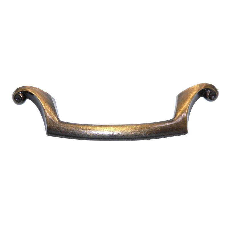 Vintage Amerock Imperia Antique English 3 Ctr. Cabinet Handle Drop Pull A474-AE