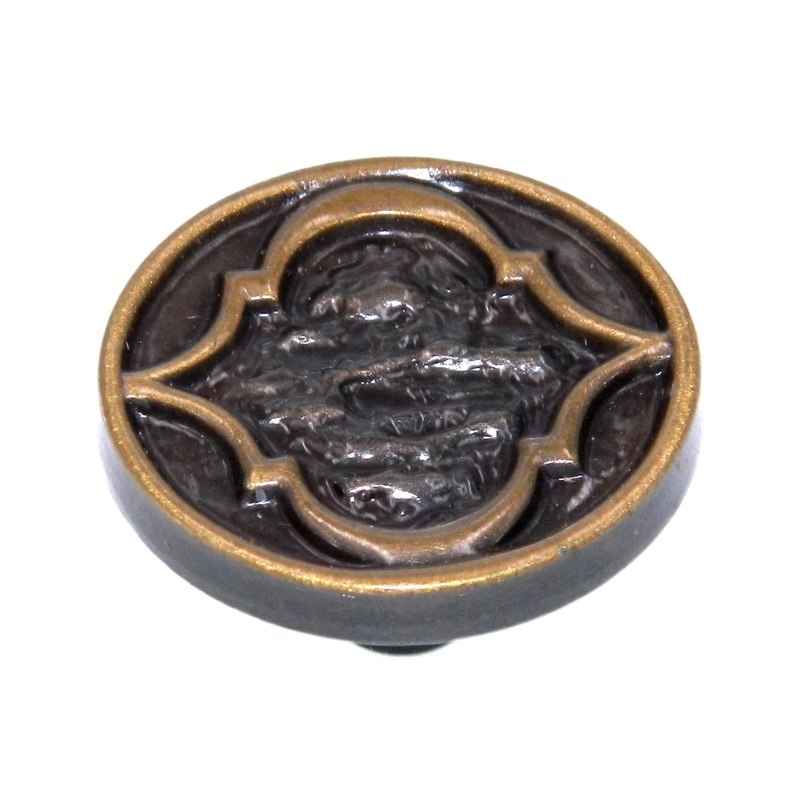Vintage Amerock Monterey Antique English 1 3/8 Round Cabinet Knob BP787-AE