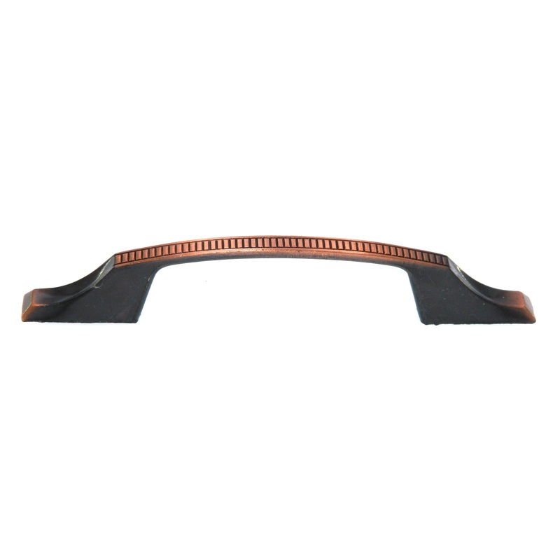 Vintage Amerock Patrician Antique Copper 3 Ctr. Cabinet Arch Pull BP446-AC
