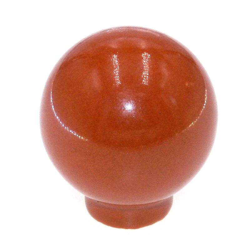 Vintage Amerock Porcelain Dark Orange 1 1/4 Round Cabinet Knob BP727A-RT