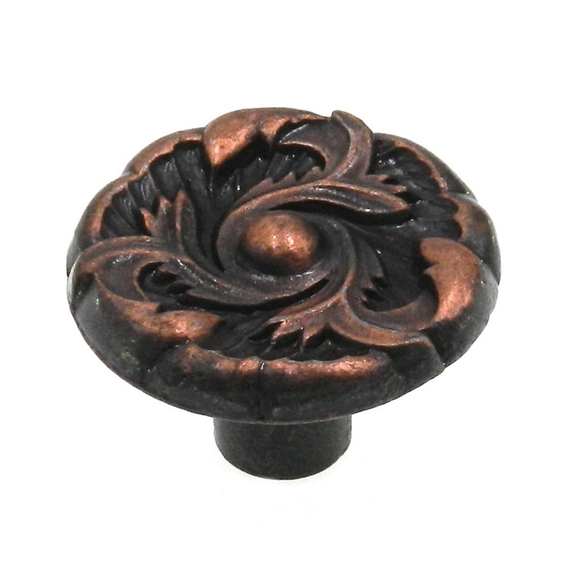 Vintage Amerock Provincial Antique Copper 1 Round Cabinet Knob BP592-AC