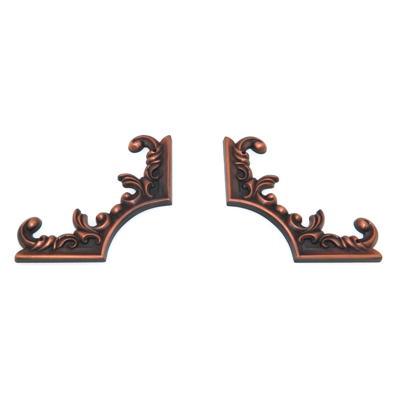 Vintage Amerock Provincial Copper 3 7/8 Cabinet Knob Corner Ornament A600-AC