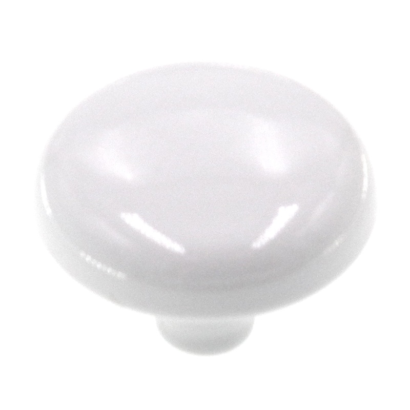 Vintage Amerock Shenandoah Gloss White 1 1/4 Round Cabinet Knob BP710-GW
