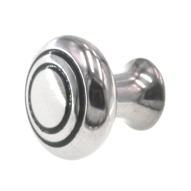 Vintage Amerock Streamlux Polished Chromium 1 Round Cabinet Knob EO526