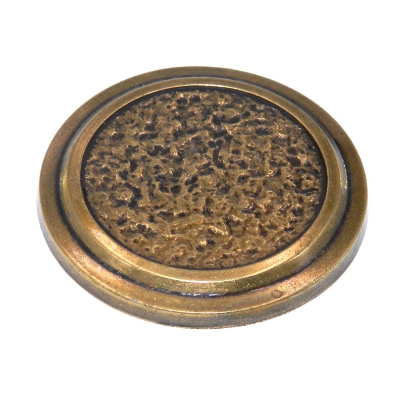 Vintage Amerock Tempra Burnished Brass 2 Cabinet Knob Backplate BP786-BB