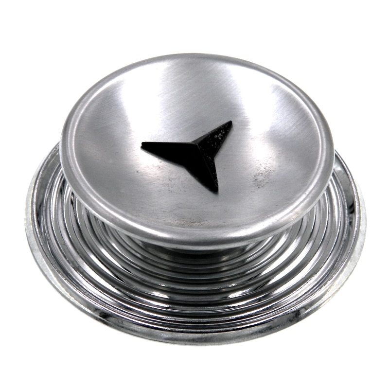 Amerock 2 1/2 Polished Chromium Cabinet Knob Ebony Black 3 Point Star A4491-C
