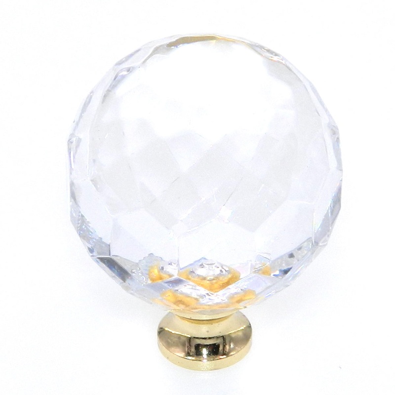 Amerock Allison Bright Brass Clear 1 3/8 Sphere Cabinet Knob 907CBB