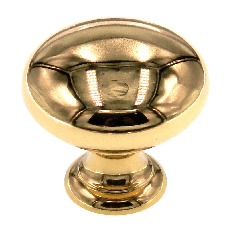 Amerock Brass Classics Solid Brass Hollow Brass 1 1/4 Cabinet Knob BP1950H-B