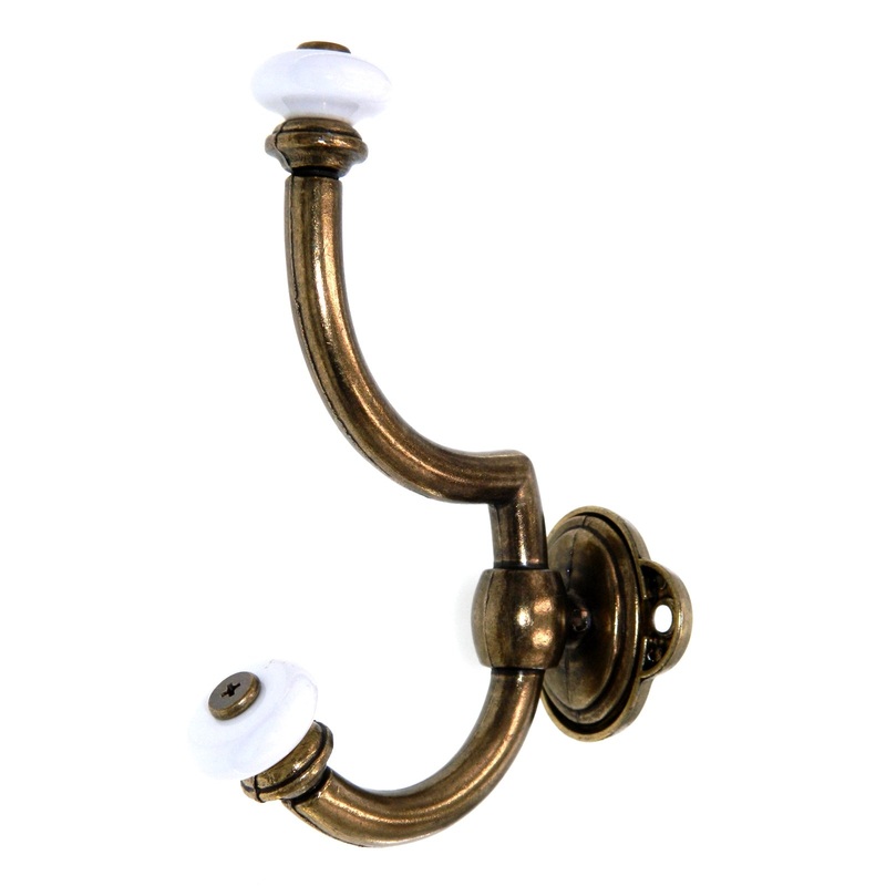 Amerock Burnished Brass 5 5/8 Wall Hook for Coat, Hat, Robe and More 69147