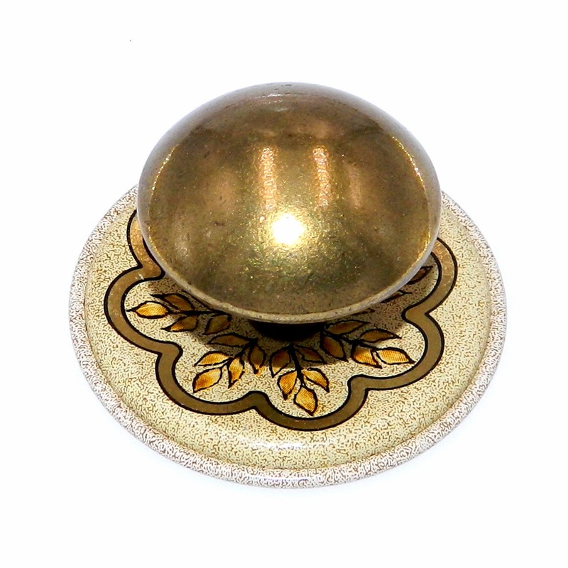 Amerock Classics 1 1/4 Brass Cabinet Knob with Decorative Backplate BP833DC-AM