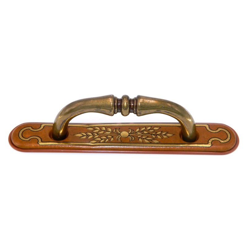Amerock Classics Burnished Brass 3 Ctr Cabinet Handle with Backplate BP832DC-BR