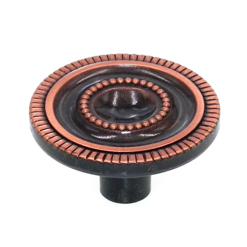 Amerock Furniture Trim Antique Copper 1 5/8 Round Cabinet Knob Pull BP855-AC