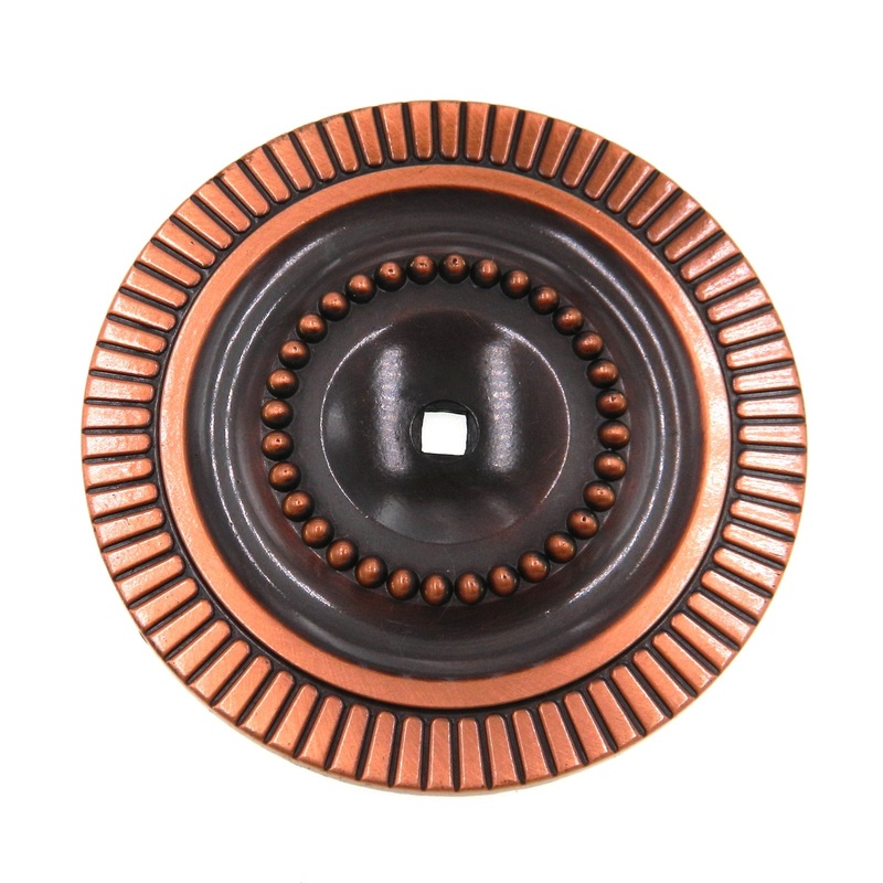Amerock Furniture Trim Antique Copper 2 7/8 Cabinet Knob Backplate BP805-AC