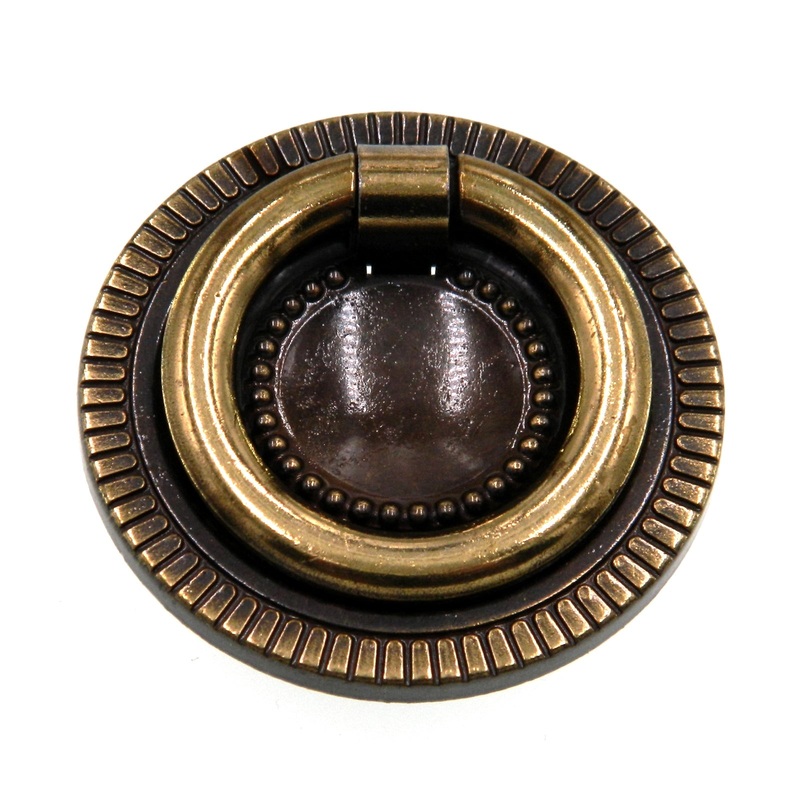 Amerock Furniture Trim Antique English 1 3/4 Ring Pull Cabinet Knob BP881-AE